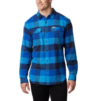 Columbia Flare Gun Stretch Flannel Big, Camisa Azur Azules Para Hombre | 704632-QMJ